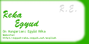 reka egyud business card