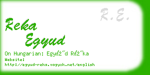 reka egyud business card